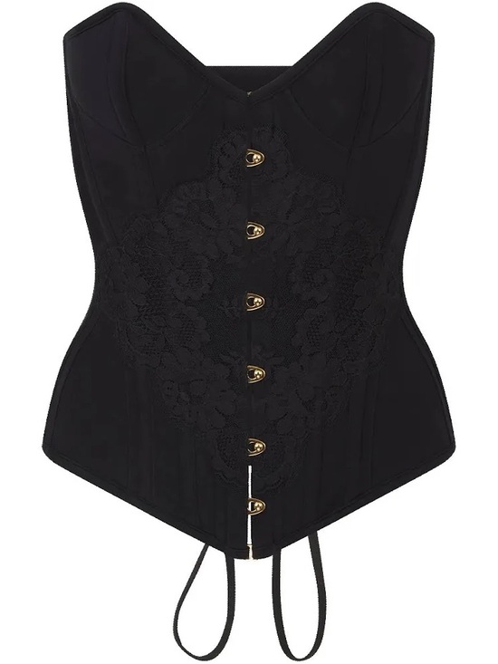 Agent Provocateur Other - Agent Provocateur Black Lace-Front Underbust Corset